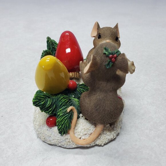 Charming Tails Figurine Collectible Kiss-Mas Lights - Picture 8 of 12